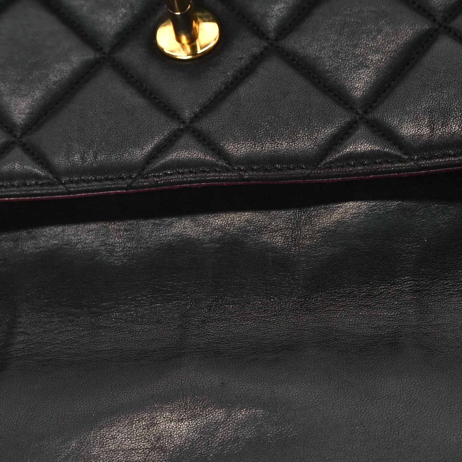 Chanel Lambskin Quilted Double Pocket Shoulder Bag Brown 12 of 13