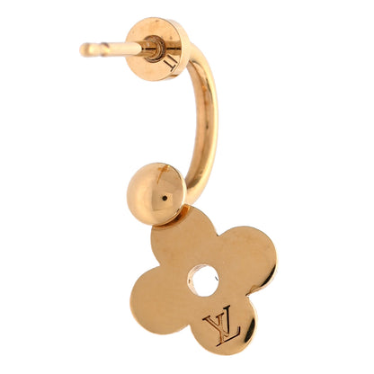 Louis Vuitton Brass Blooming Earrings Gold 4 of 5