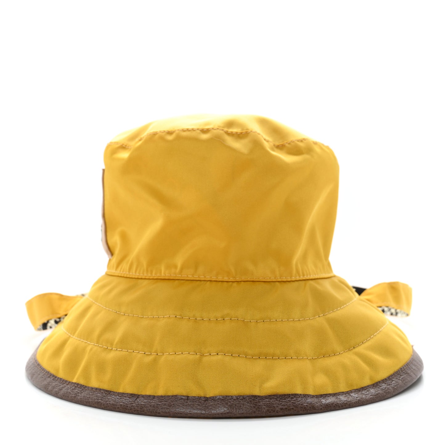 X THE NORTH FACE Nylon Reversible Self-Tie Bucket Hat XXS Black Yellow