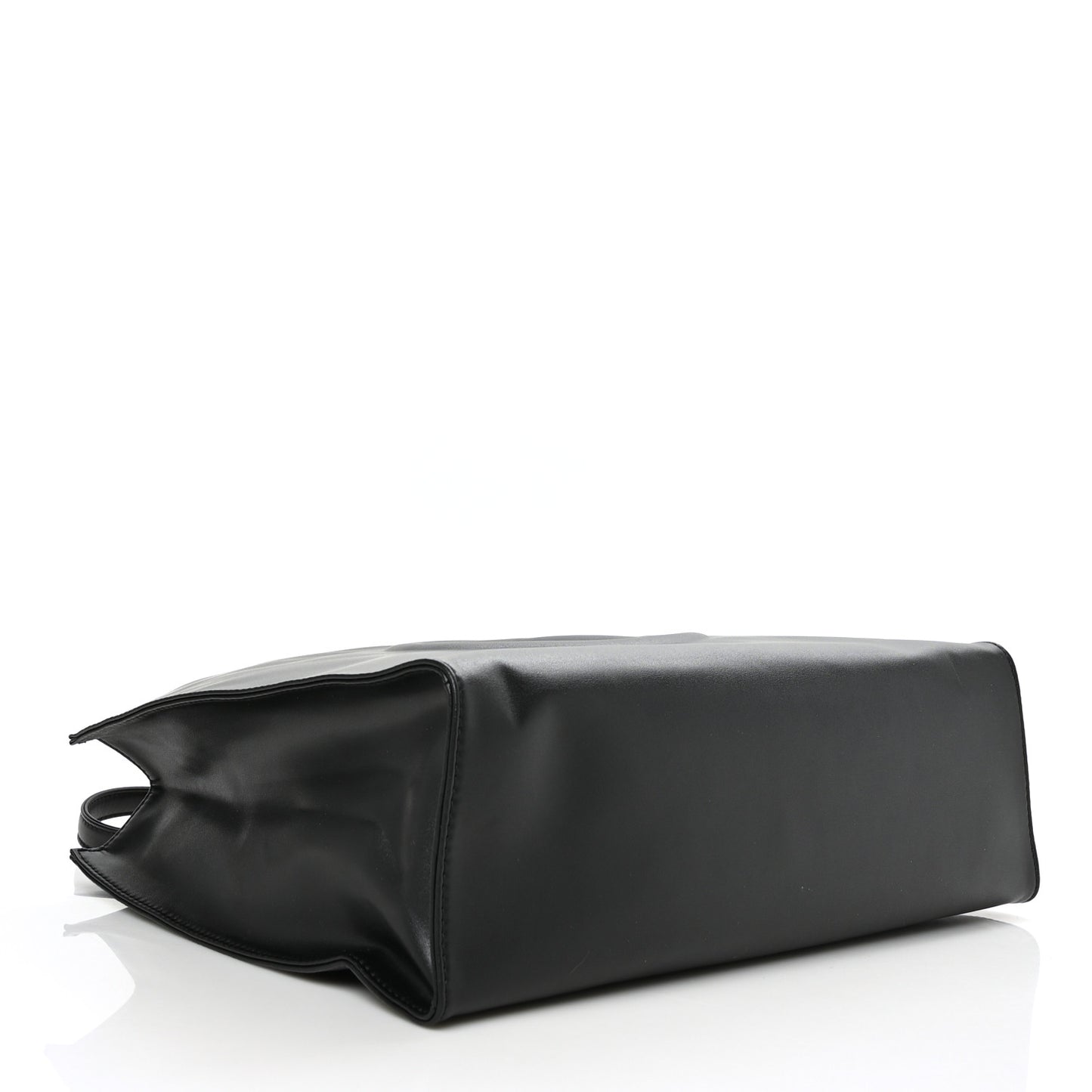 Vegan Leather Medium Shopping Bag Black