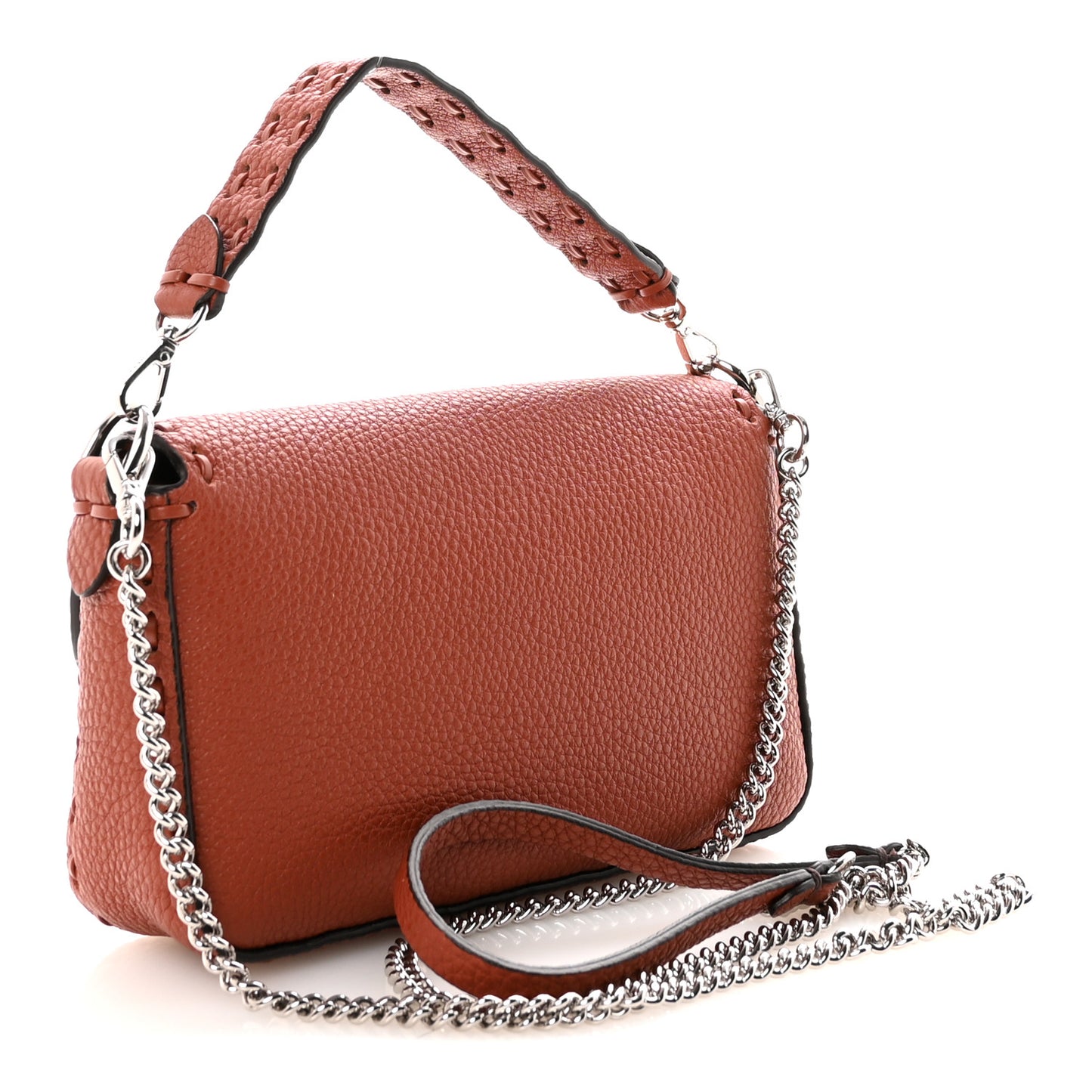 Cuoio Romano Selleria Macro Stitchings Mini Baguette Sienna