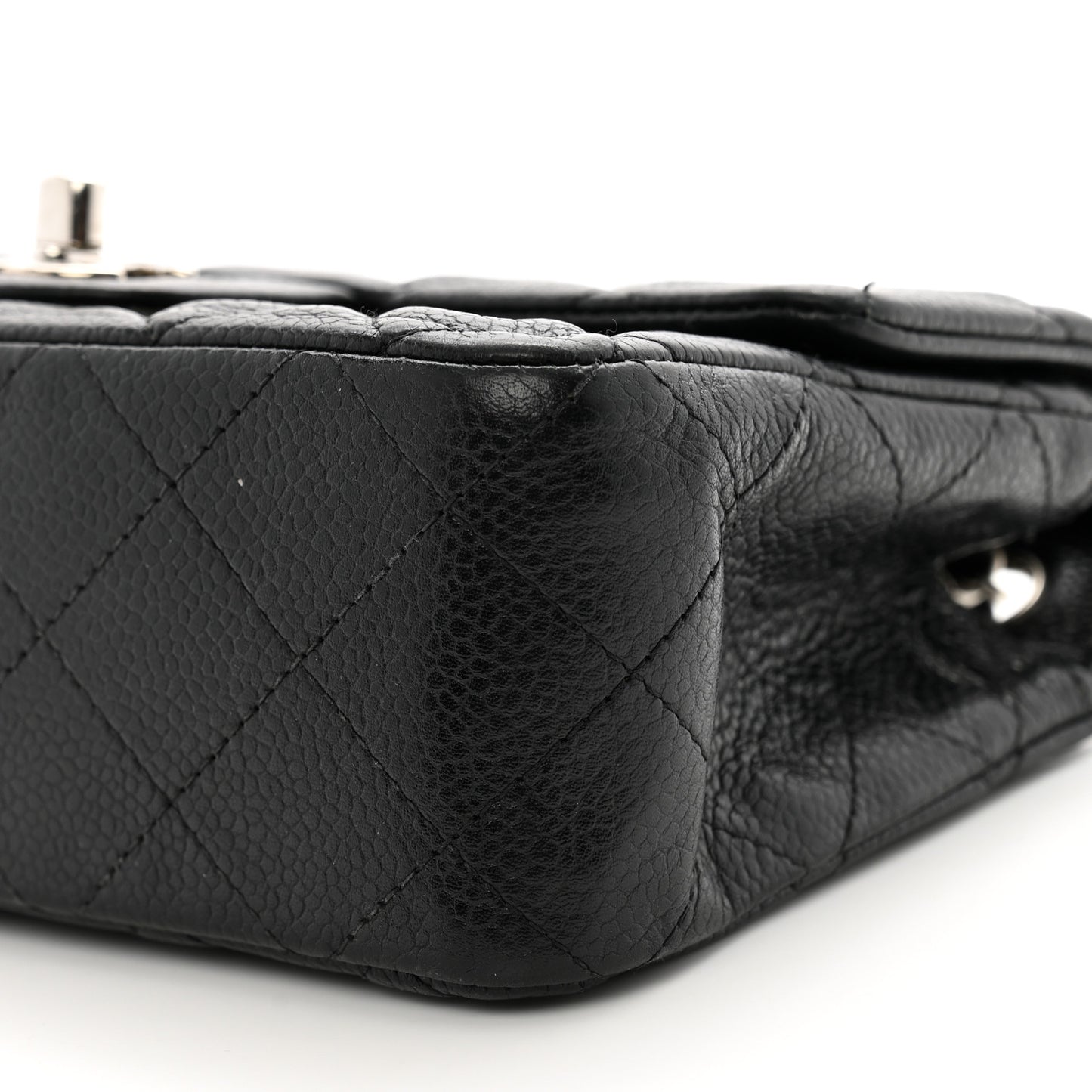 Caviar Quilted Mini Rectangular Flap Black