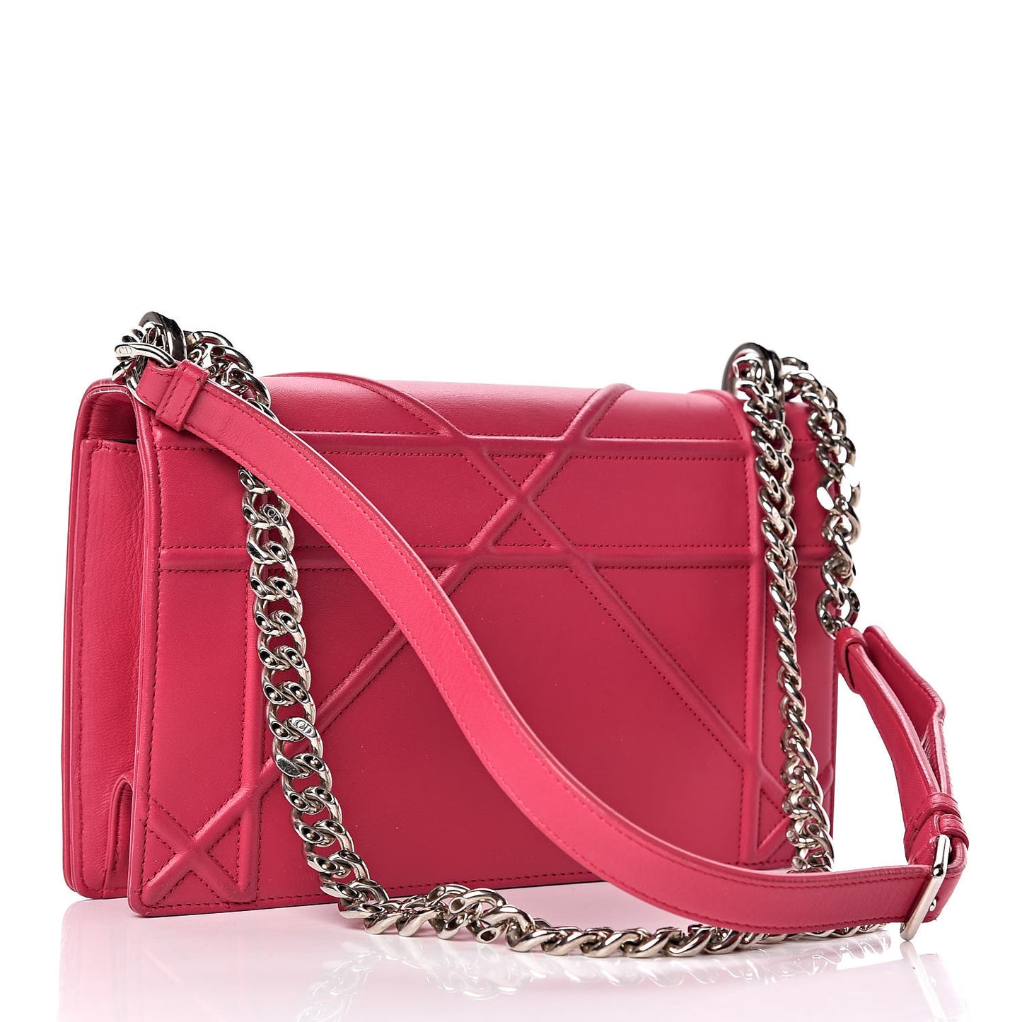 Lambskin Medium Diorama Flap Bag Fuchsia