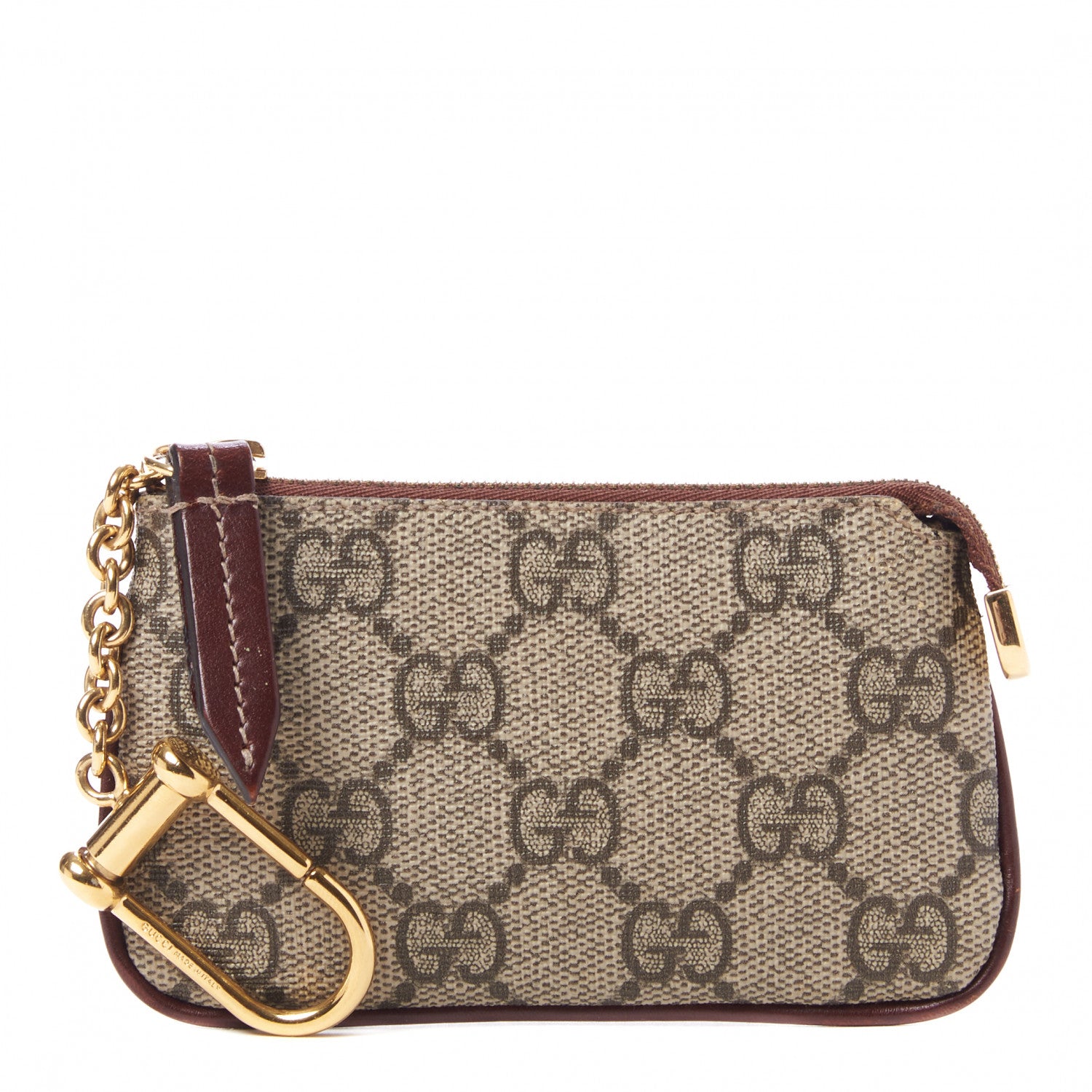 Gucci GG Supreme Monogram Key Case Brown 1 of 8