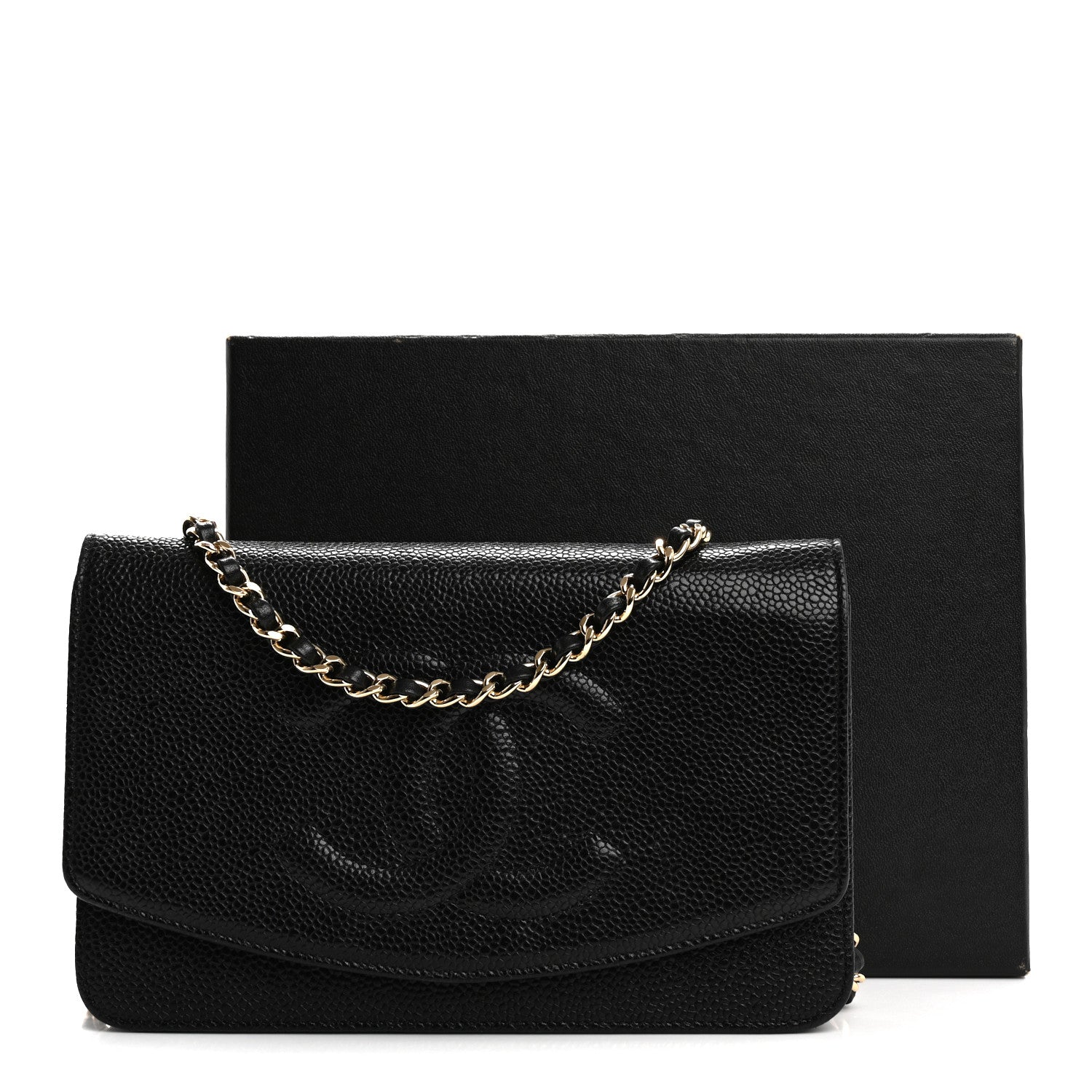 Chanel Caviar Timeless CC Wallet on Chain WOC Black 16 of 16