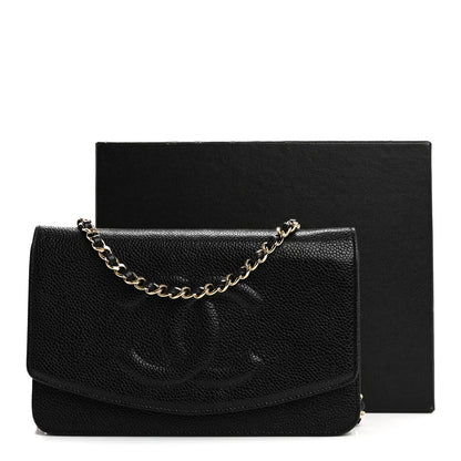 Chanel Caviar Timeless CC Wallet on Chain WOC Black 16 of 16