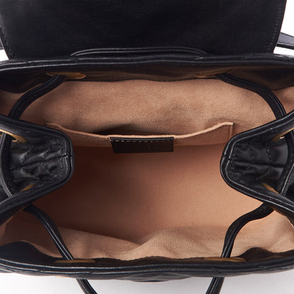 Gucci Calfskin Matelasse GG Marmont Flap Backpack Black 7 of 9