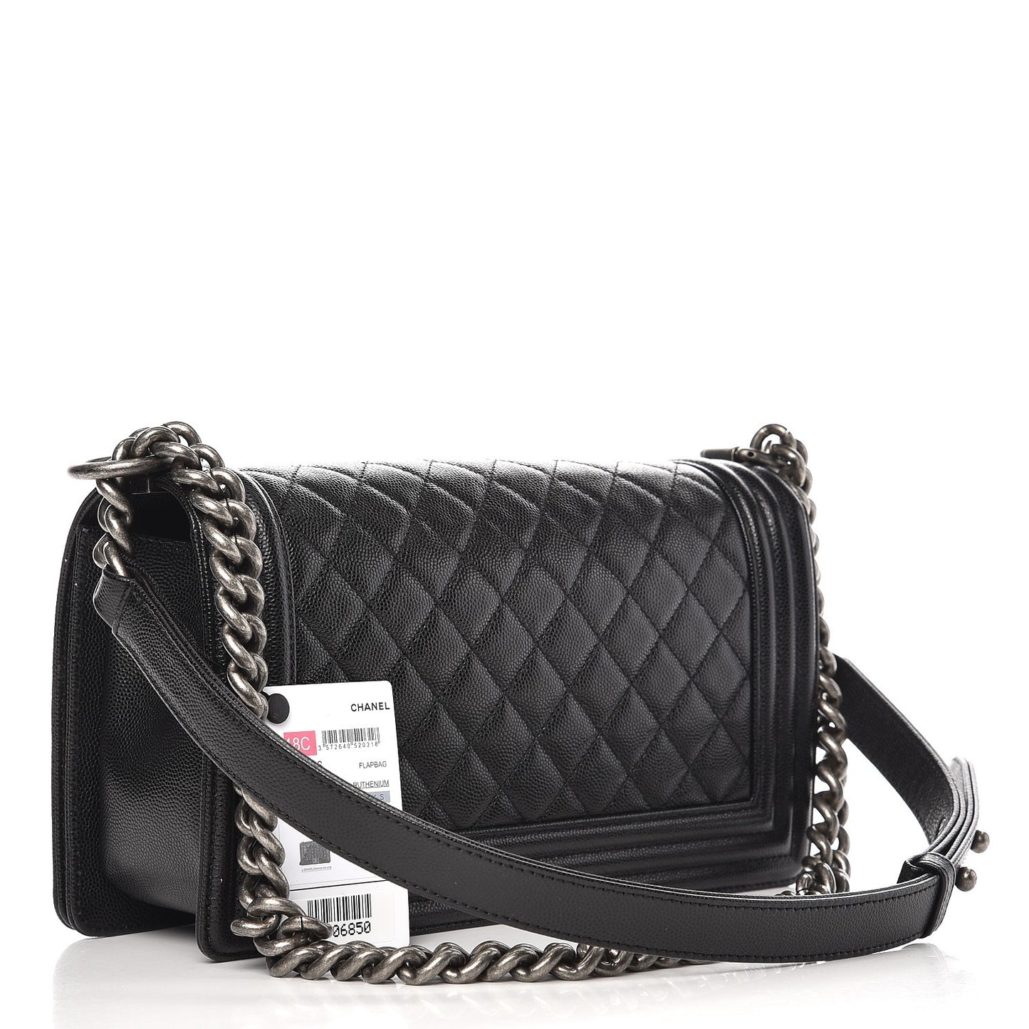Caviar Quilted Medium Boy Flap Black