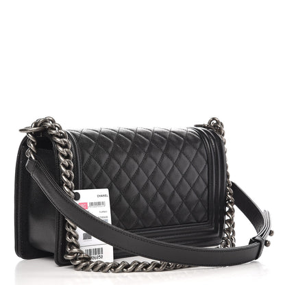 Chanel Caviar Quilted Medium Boy Flap Black 4 of 7