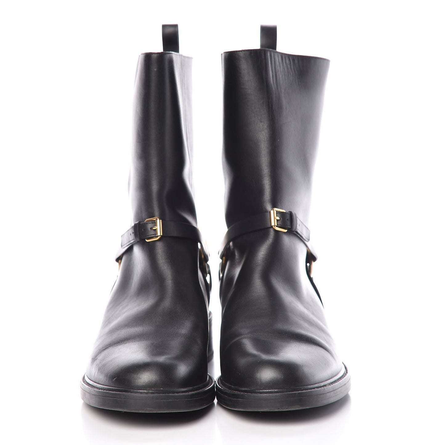 Calfskin Tess Horsebit Ankle Boots 42 Black