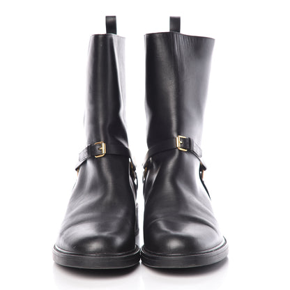 Gucci Calfskin Tess Horsebit Ankle Boots 42 Black 2 of 15