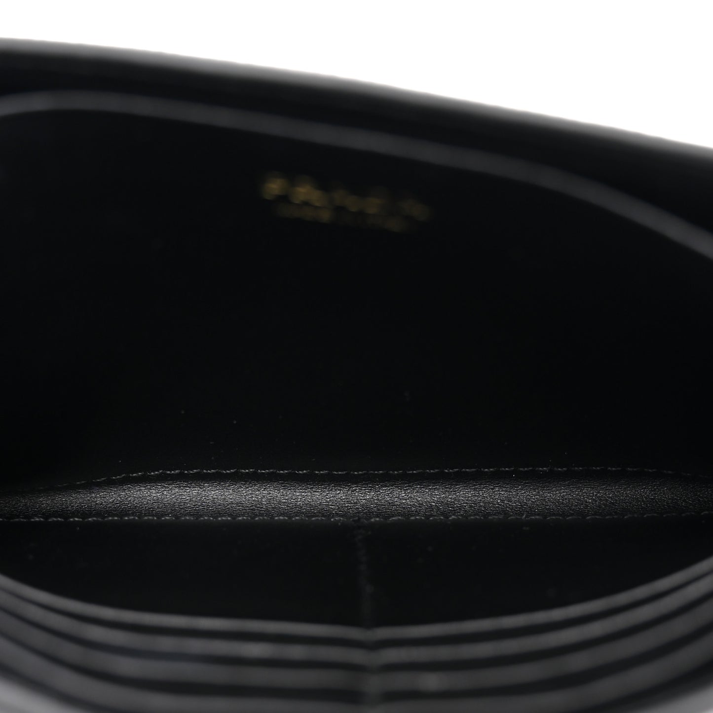 Saffiano Calfskin Large Triangle Continental Wallet Black