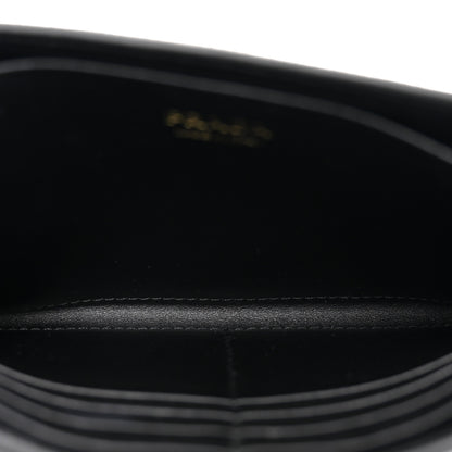 Prada Saffiano Calfskin Large Triangle Continental Wallet Black 5 of 6