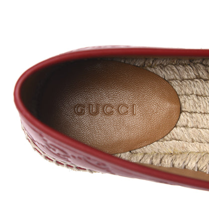 Gucci Guccissima Signature Espadrilles 35.5 Hibiscus Red 7 of 8