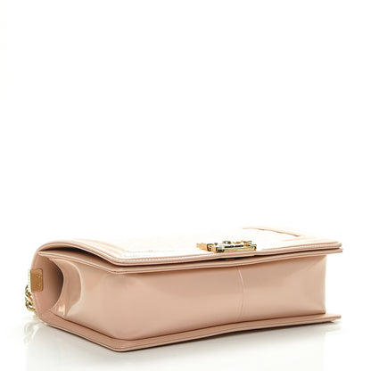 Chanel Patent Quilted New Medium Boy Flap Light Pink 4 of 7