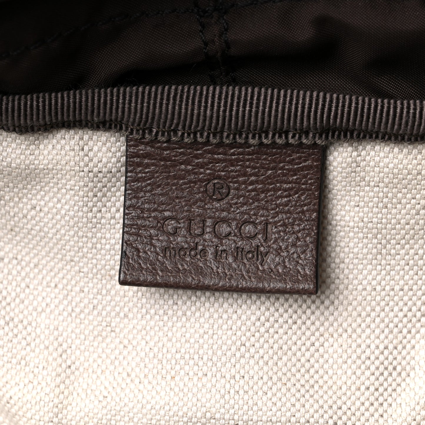 GG Supreme Monogram Medium Ophidia Double Buckle Backpack Brown