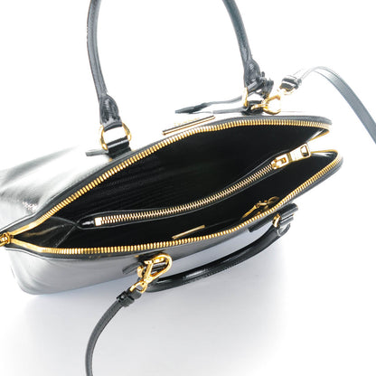 Prada Saffiano Vernice Medium Promenade Tote Black 5 of 9