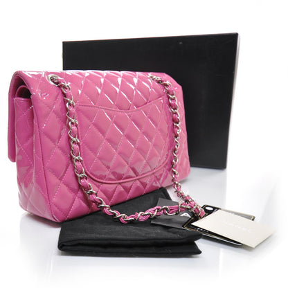 Chanel Patent Quilted Medium Double Flap Pink 2 of 10