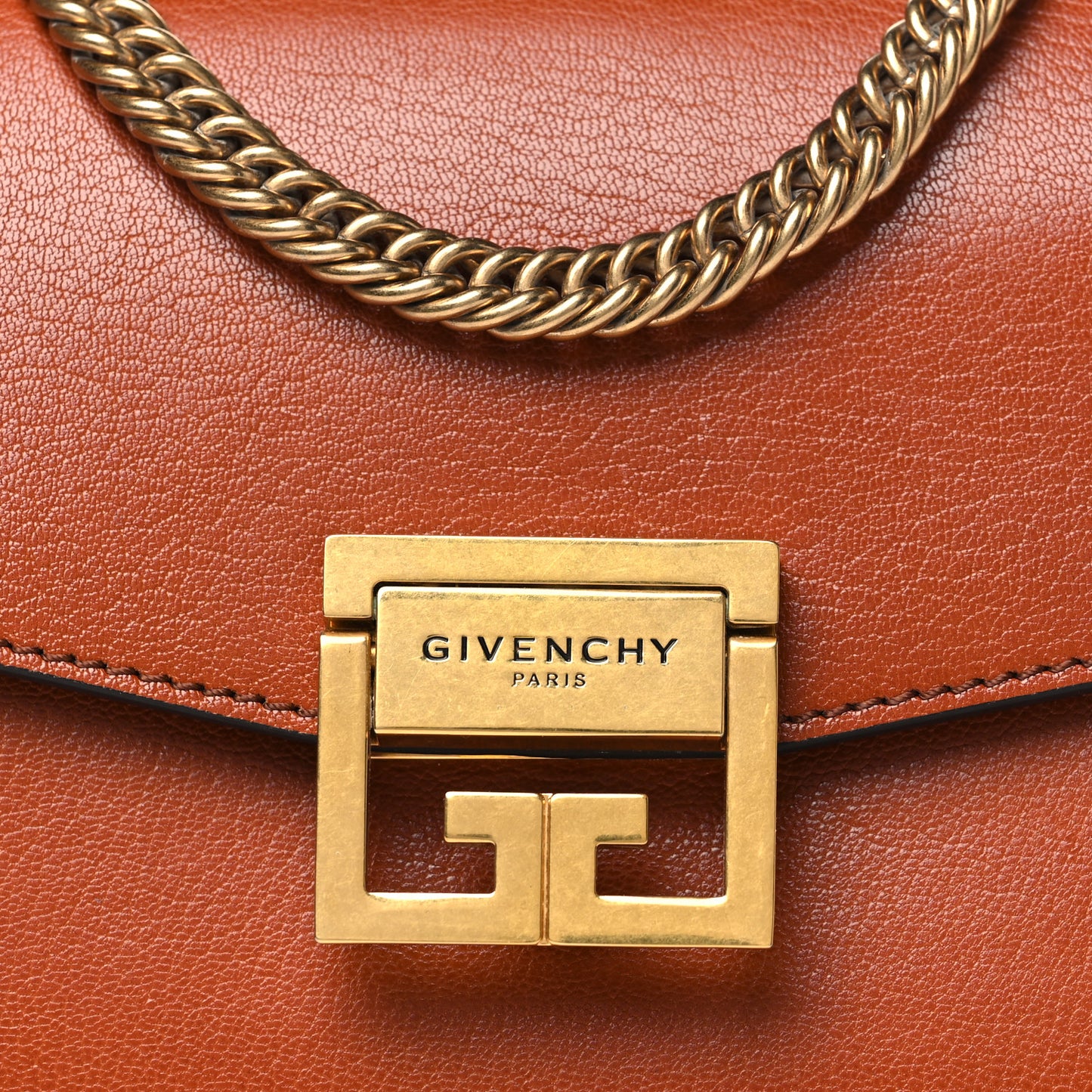 Goatskin Suede Small GV3 Shoulder Bag Chestnut