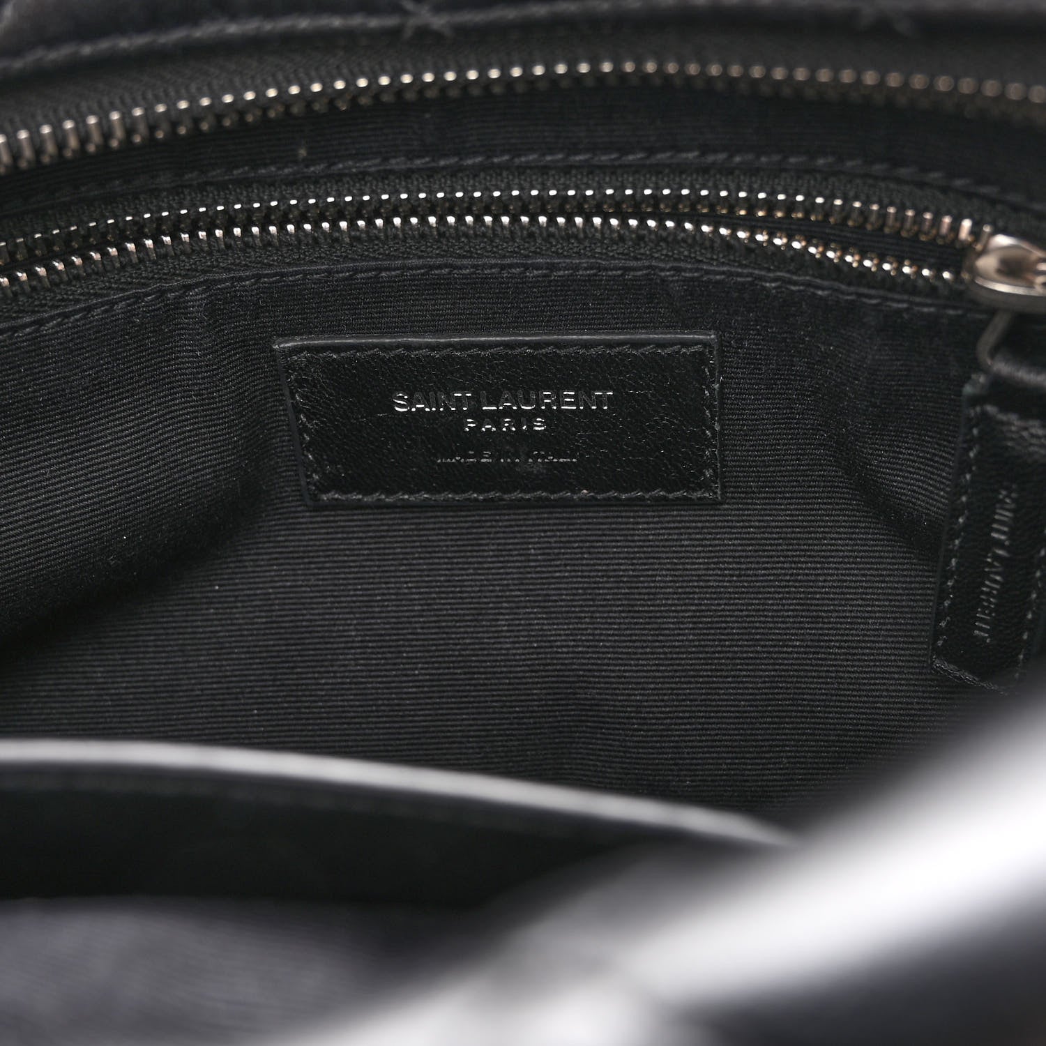 Saint Laurent Calfskin Y Quilted Monogram Small Loulou Bowling Bag Black 6 of 9