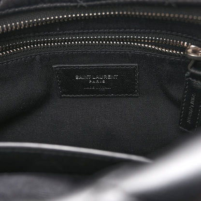 Saint Laurent Calfskin Y Quilted Monogram Small Loulou Bowling Bag Black 6 of 9
