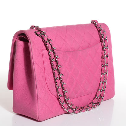 Chanel Iridescent Caviar Maxi Double Flap Pink 4 of 9
