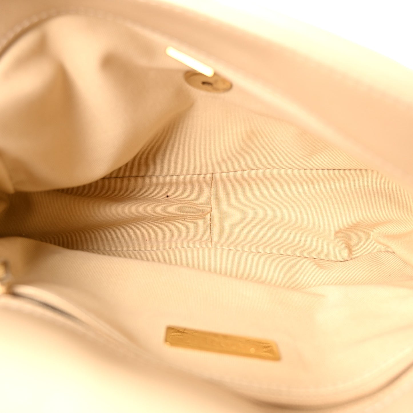 Lambskin Quilted Medium Chanel 19 Flap Beige