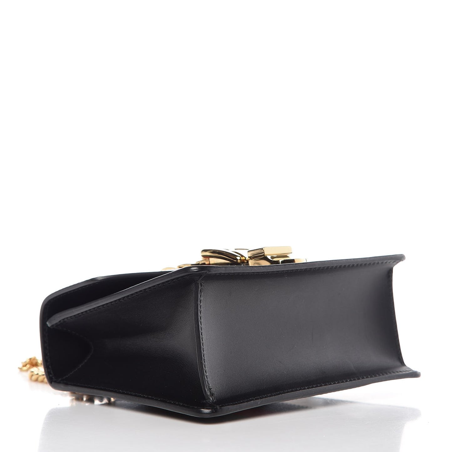 Calfskin Mini Sylvie Chain Shoulder Bag Black