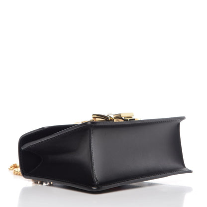 Gucci Calfskin Mini Sylvie Chain Shoulder Bag Black 4 of 9