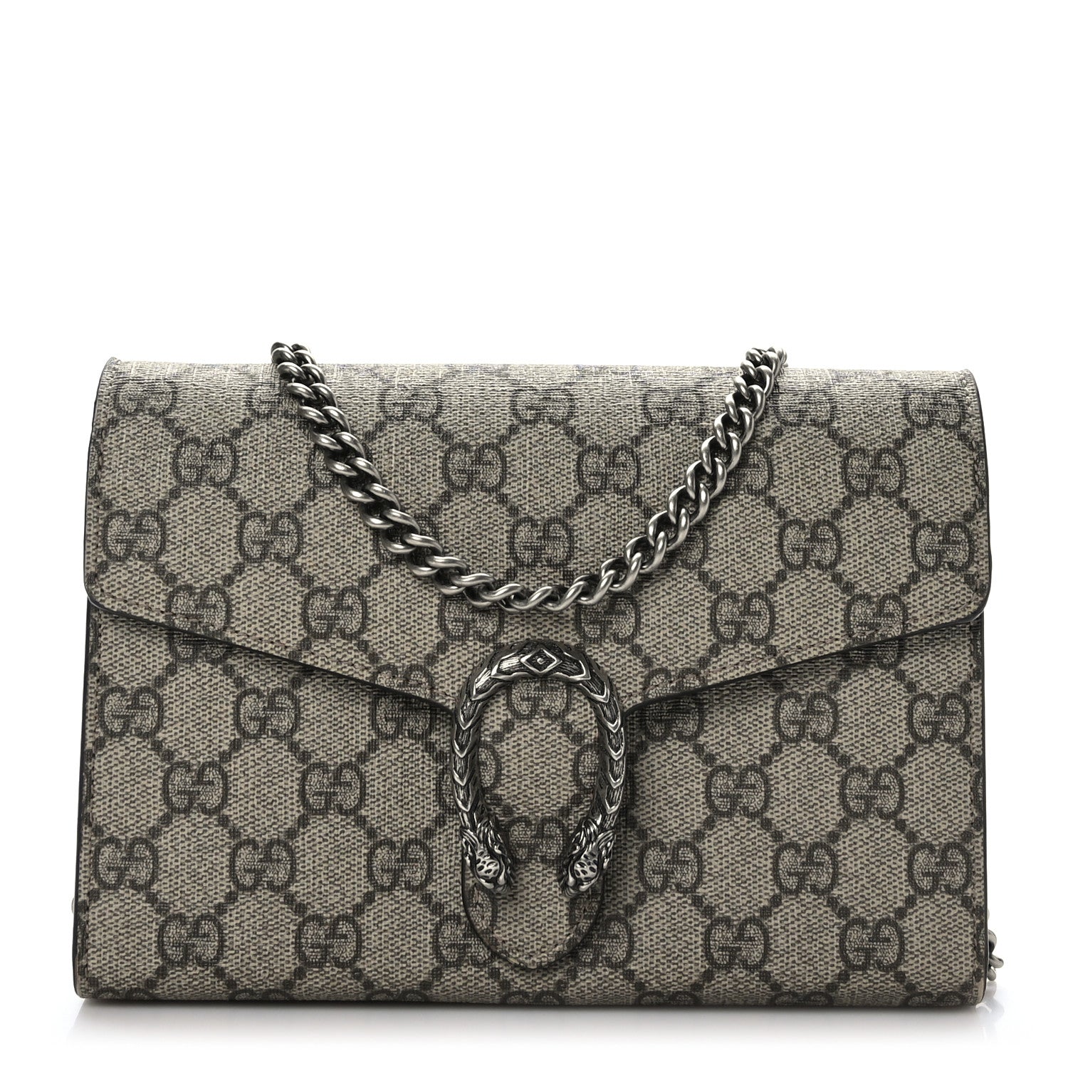 Gucci GG Supreme Monogram Mini Dionysus Chain Wallet Beige Taupe 1 of 8