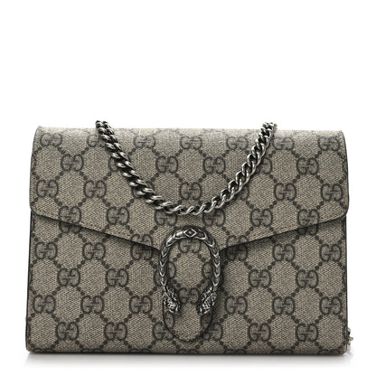Gucci GG Supreme Monogram Mini Dionysus Chain Wallet Beige Taupe 1 of 8