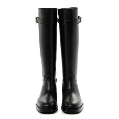 Chanel Calfskin CC Buckle High Boots 38 Black 2 of 8