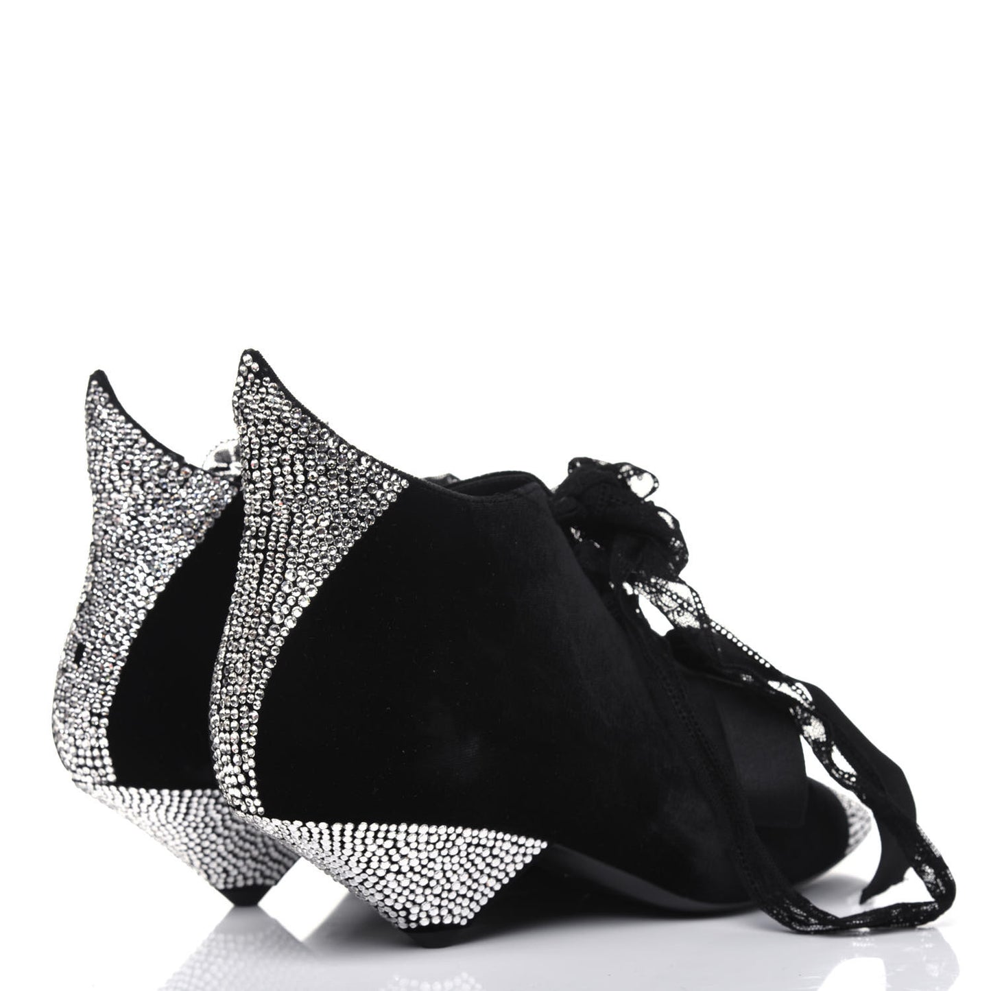 Velluto Master Crystal Embellished Blaze 45 La Strass Ankle Boots 39 Black
