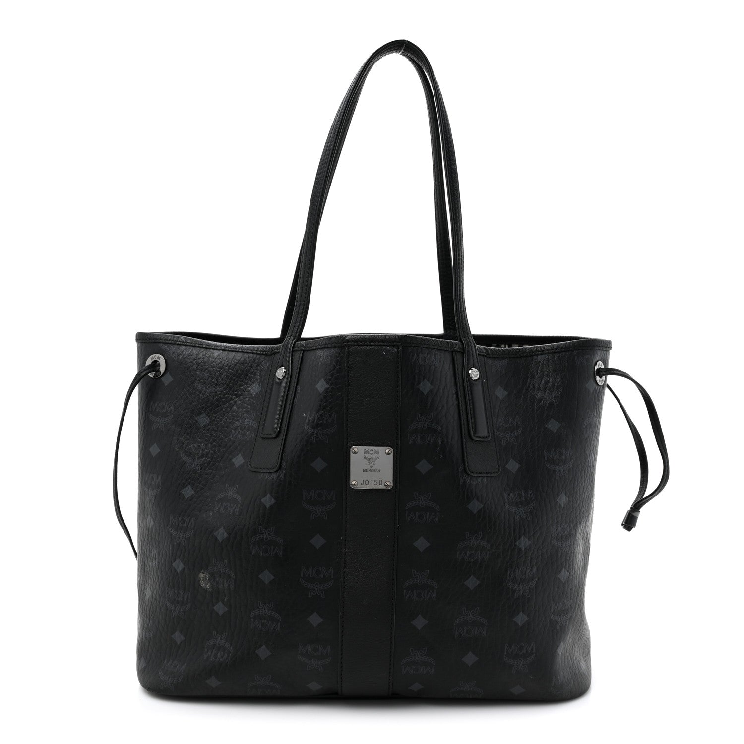 MCM Visetos Medium Liz Reversible Shopper Tote Black 1 of 30
