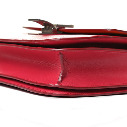 Celine Goatskin Medium Classic Box Flap Bag Dark Pink 10 of 17