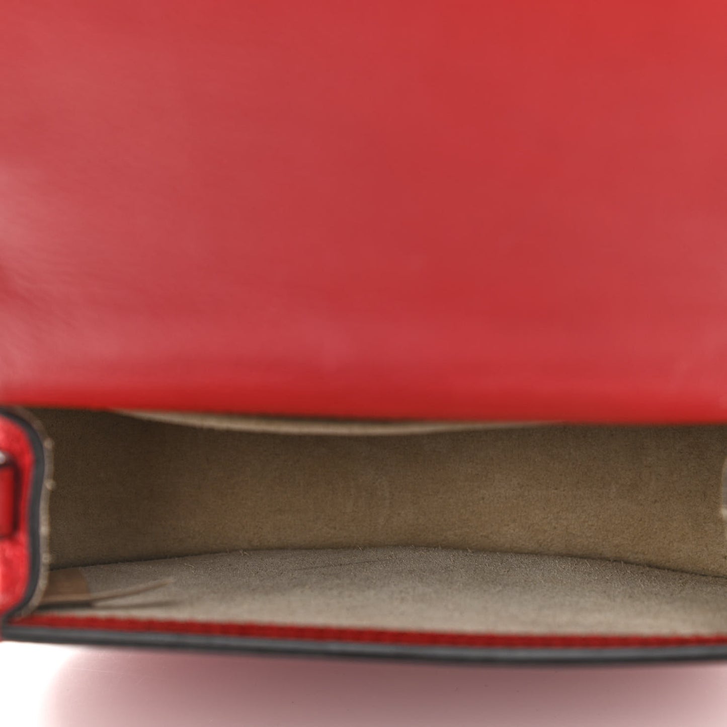 Calfskin Suede Small Nile Bracelet Bag Intense Red