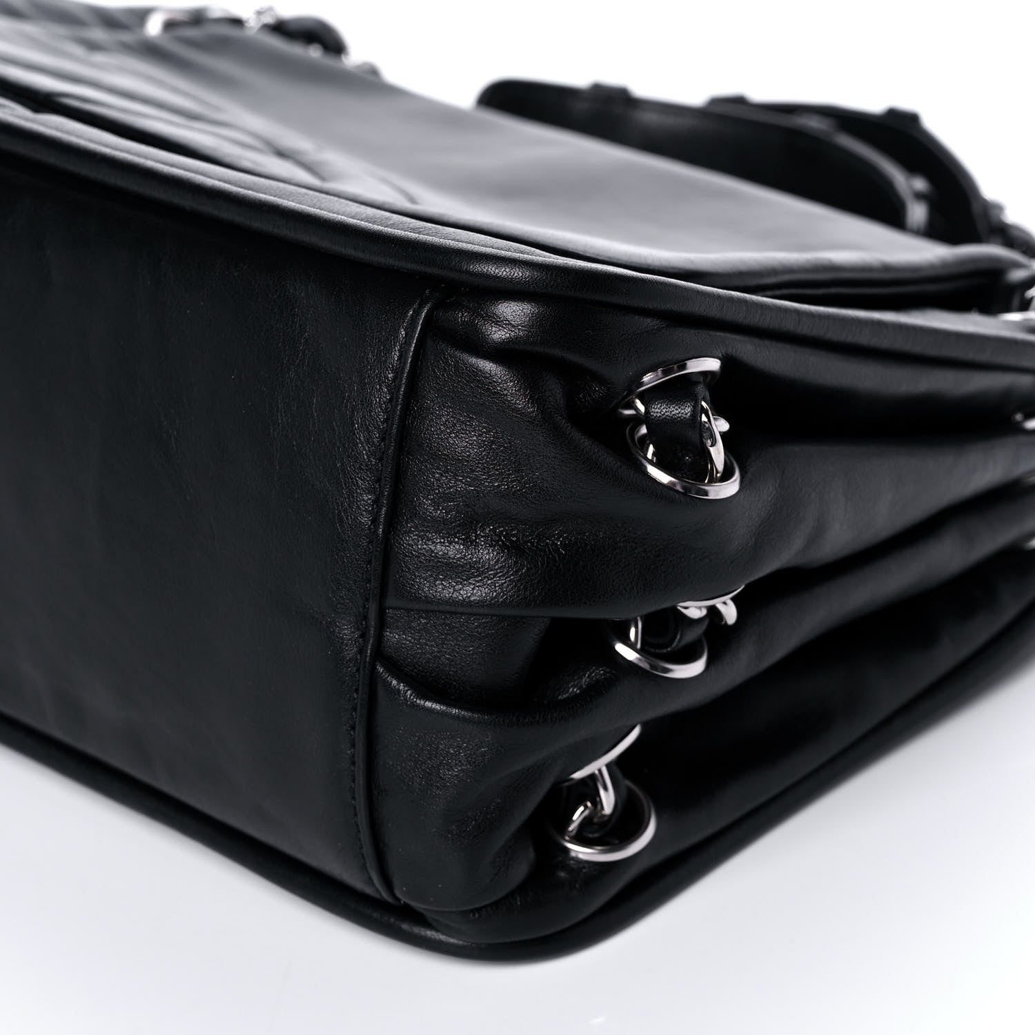 Chanel Calfskin CC Accordion Flap Black 11 of 11