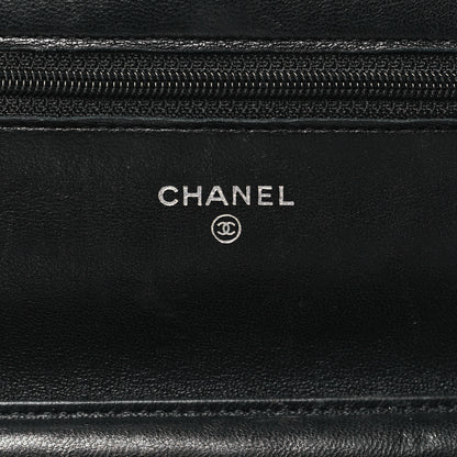 Chanel Lambskin Quilted Wallet On Chain WOC Black 6 of 12