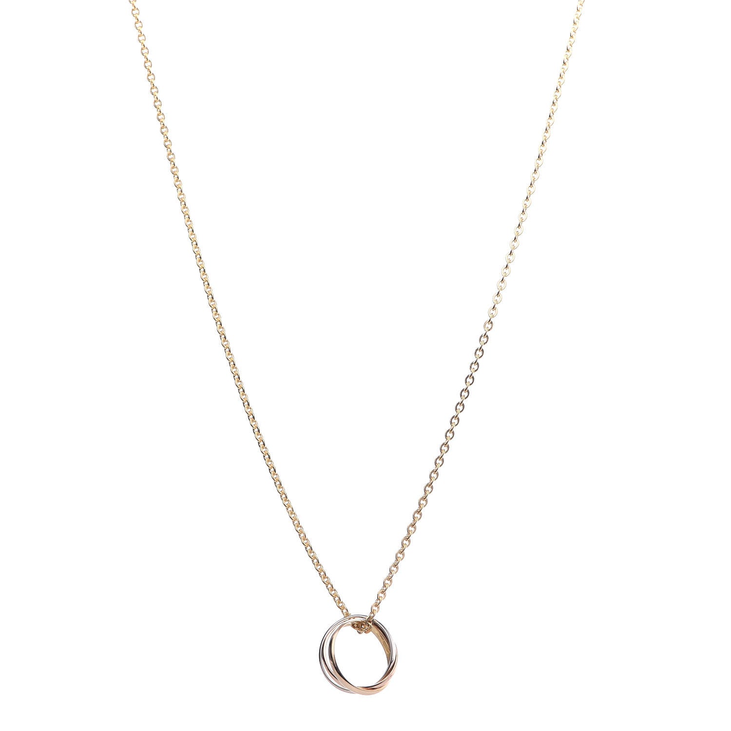 Cartier 18K Pink Yellow White Gold Baby Trinity Pendant Necklace 1 of 7