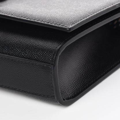 Saint Laurent Grain De Poudre Small Monogram Kate Satchel Black 6 of 9