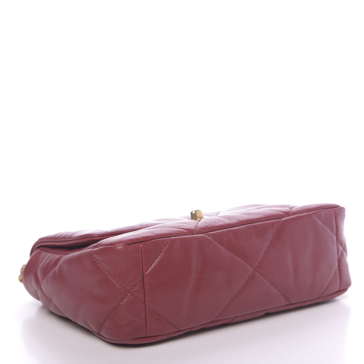 Goatskin Quilted Medium 19 Flap Dark Red
