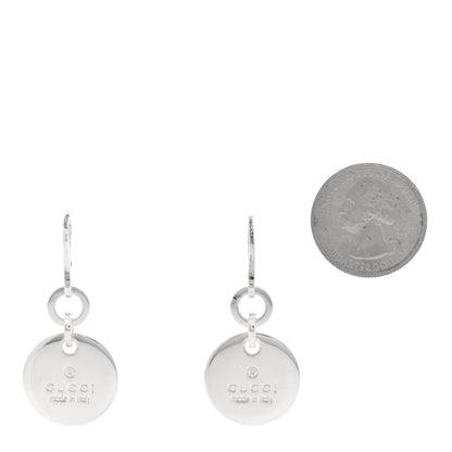 Gucci Sterling Silver Trademark Round Drop Earrings 2 of 5