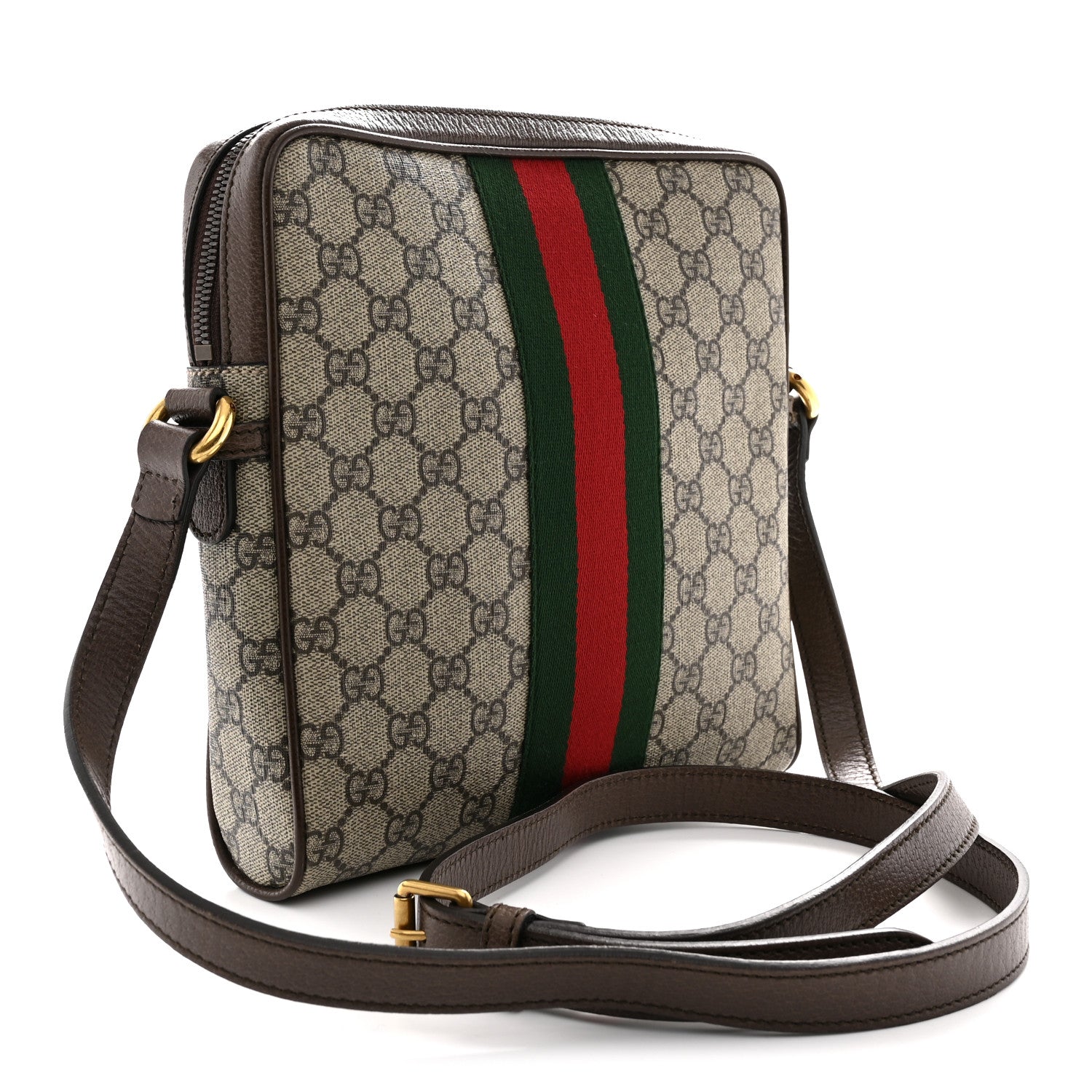 Gucci GG Supreme Monogram Web Small Ophidia Messenger Bag Brown 3 of 11