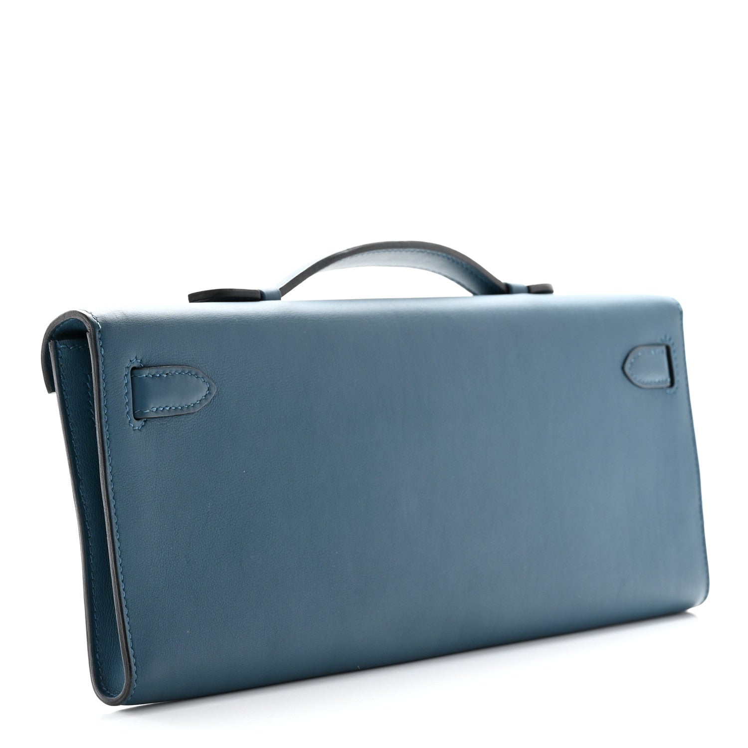 Hermes Swift Kelly Cut Clutch Pochette Bleu Tempete 3 of 11