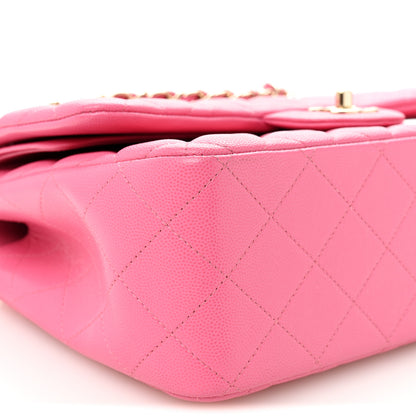 Chanel Caviar Quilted Jumbo Double Flap Pink 9 of 11