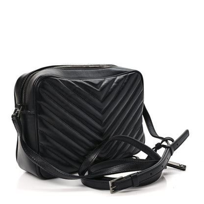 Saint Laurent Calfskin Matelasse Monogram Lou Camera Bag Black 3 of 10