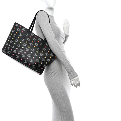 MCM Visetos Spektrum Medium Anya Shopper Tote Black 2 of 12