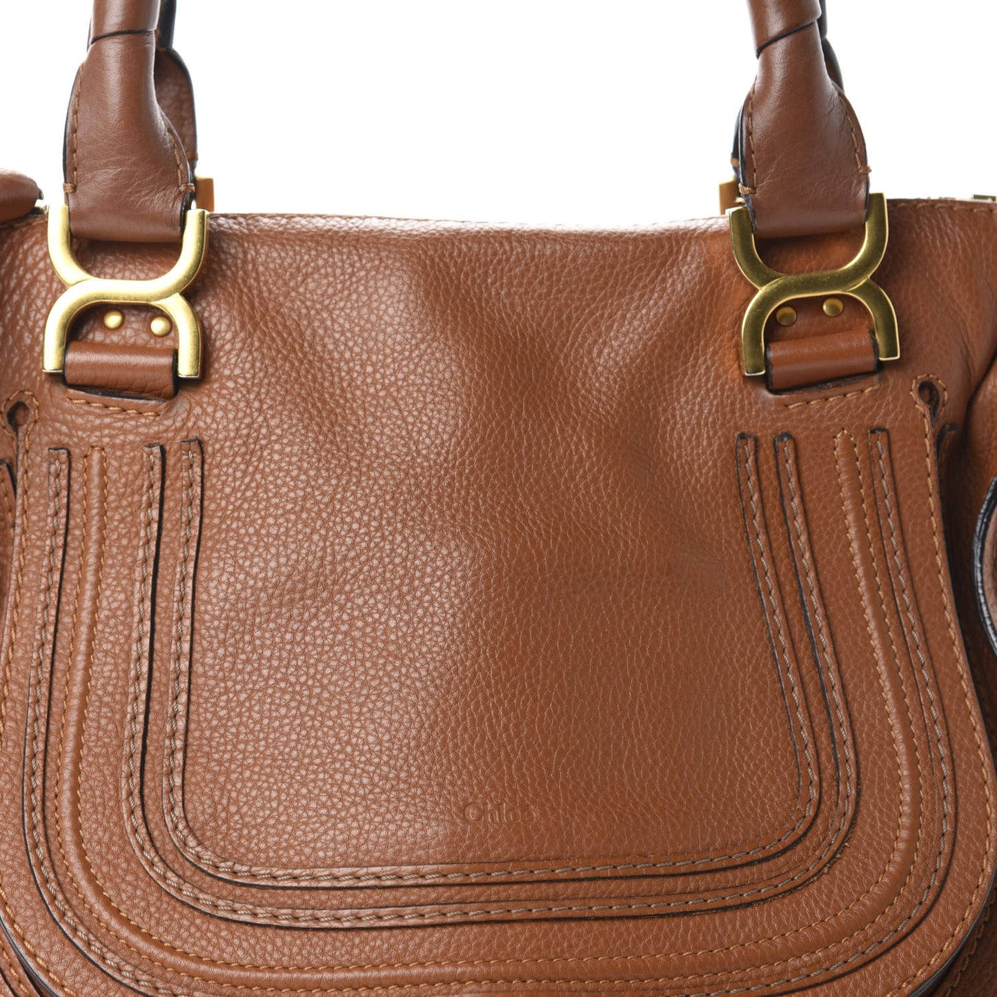 Calfskin Medium Marcie Satchel Tan