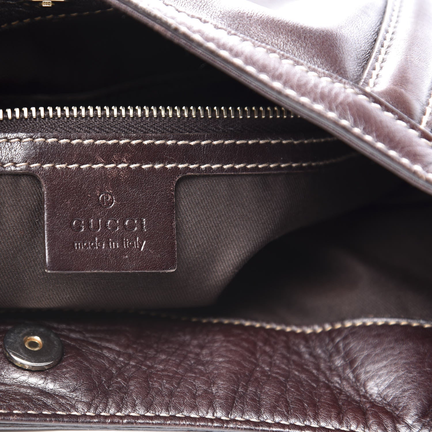 Gucci Calfskin Medium Britt Hobo Dark Brown 7 of 10