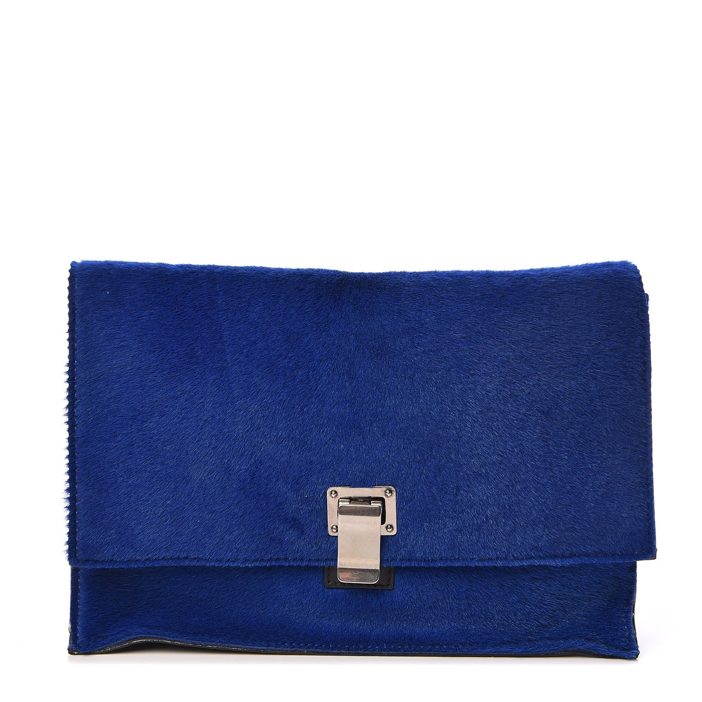 Sheephair Calfskin Suede PS Elliot Clutch Cobalt Black